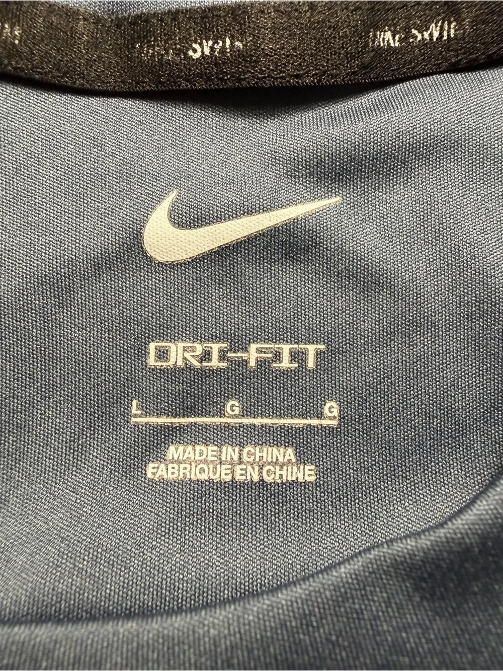 Nike Men’s Short-Sleeve Dri-FIT T-Shirt — Light Slate Blue with White Swoosh - Picture 3 of 8